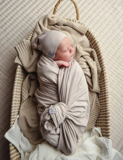 Jacqueline and Jac Blanket & Beanie Set - Sand