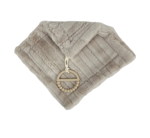 Kidu Fur Security Blanket - Wave Taupe