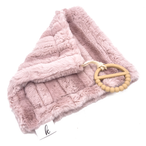 Kidu Fur Security Blanket - Wave Pink