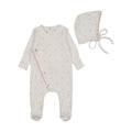Bee and Dee Stars and Dots Footie+Beanie KSDC - Chalk girls