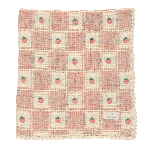 Bebe Organic Summer Strawberry Blanket