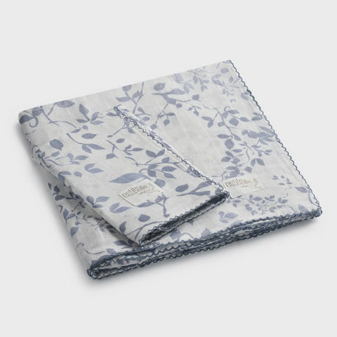 Petite Belle Swaddle & Burp Cloth Set - Lafayette Powder Blue