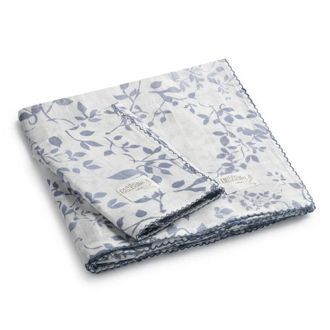 Petite Belle Swaddle & Burp Cloth Set - Lafayette Powder Blue