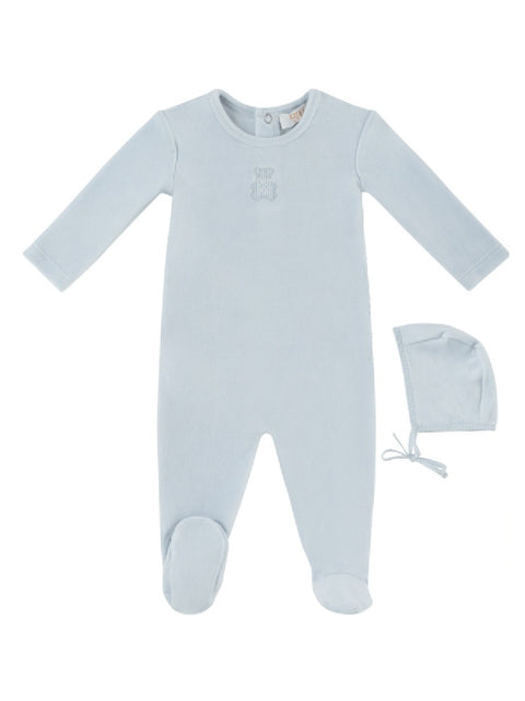 Kipp Baby Petit Ours Footie & Hat Set - Blue