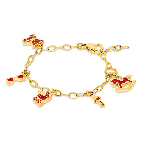 Vincor Baby Charms Hanging Bracelet - Red