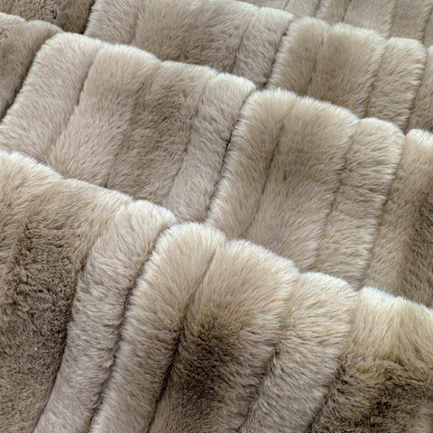 Kidu Fur Blanket - Wave Taupe