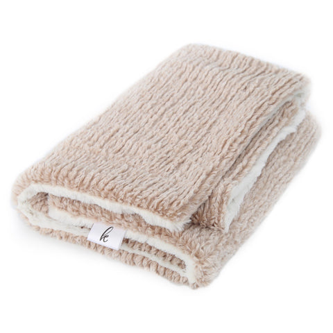 Kidu Fur Blanket - Weave Sand
