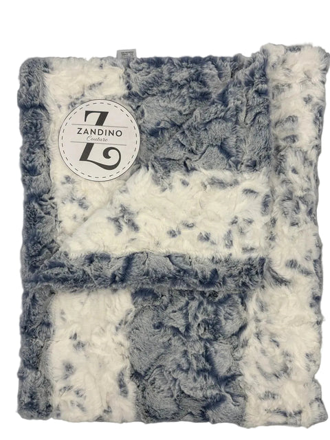 Zandino Fur Blanket - Boy Navy Theodore