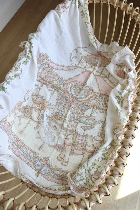 Little Threads Muslin Blanket - Enchanted Carousel