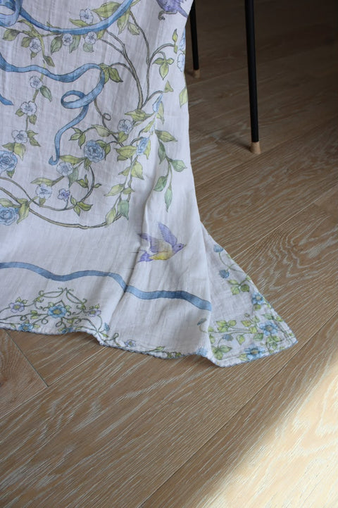 Little Threads Muslin Blanket - Bluebird Meadow