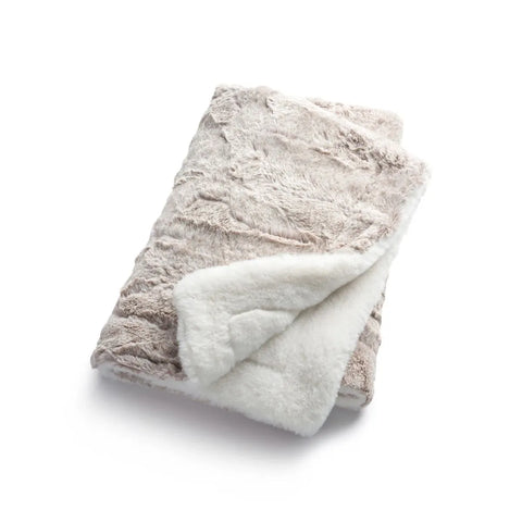 Zandino Fur Blanket - Neutral Ivory Amelia Quartz