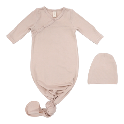 Lilette Baby Gown Set - Pale Pink