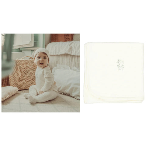Lovely Littles Printed Footie Bonnet & Blanket Set - Blue Bluebelle