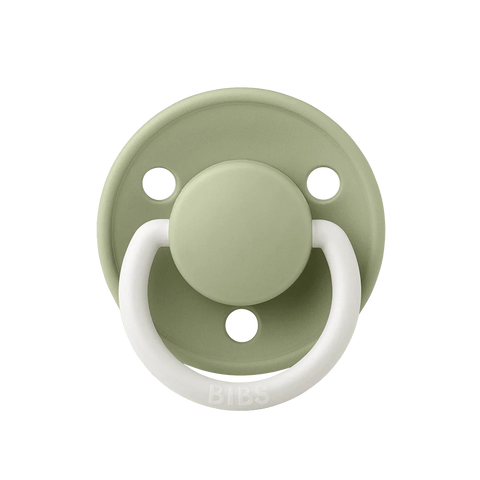 Bibs De Lux Silicone Pacifier - Sage Glow in the Dark