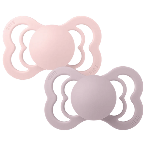 Bibs Supreme Silicone Pacifier 2pack - Blossom,Lilac