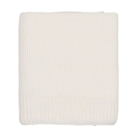 Mema Knits Knit Blanket M324B - Cream