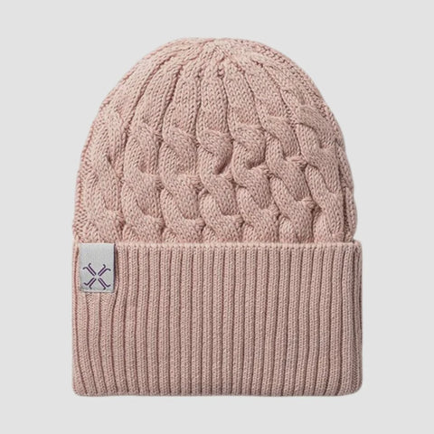 Jacqueline & Jac Braided Cuffed Beanie - Blush