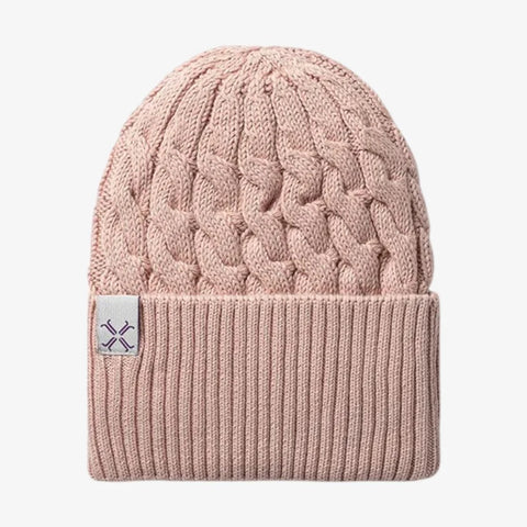 Jacqueline & Jac Braided Cuffed Beanie - Blush