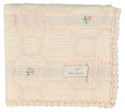 Bebe Organic Cleo Blanket - Vintage Wallpaper Floral (folded)