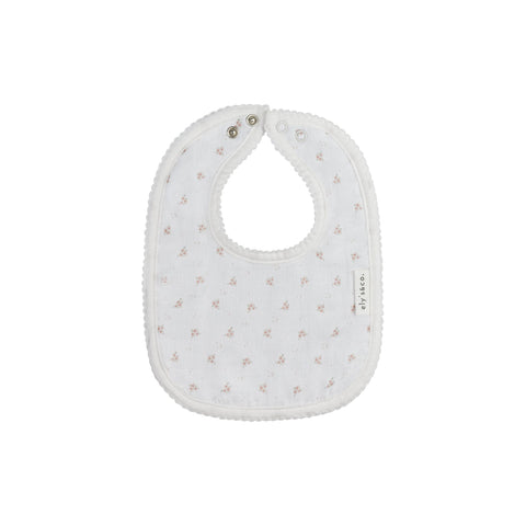 Rosebud & Diamond Bib - Ivory Pink