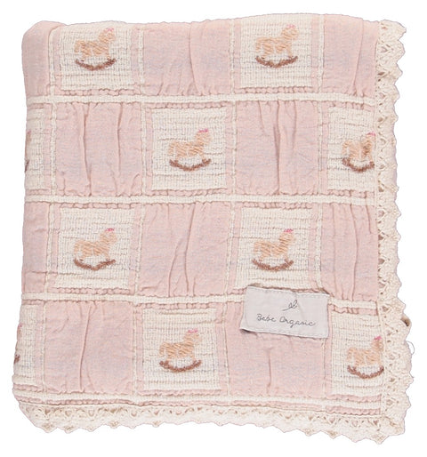 Bebe Organic Rocking Horse Blanket - Mauve