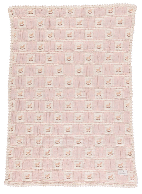 Bebe Organic Rocking Horse Blanket - Mauve