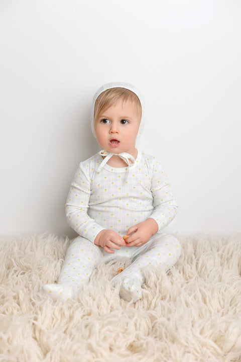 Adee Lemon Window Footie White