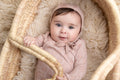 Adee Pink Charm Footie Bonnet Pink