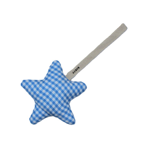 Baby O Gingham Plushie - Blue Star