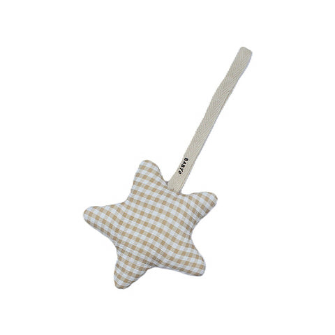 Baby O Gingham Plushie - Tan Star