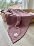Little Threads Cotton Blanket - Mauve Pink lifestyle 2