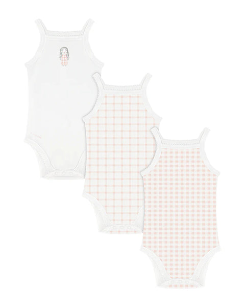 Aime 3 pack Print Undershirts - Girls Gingham
