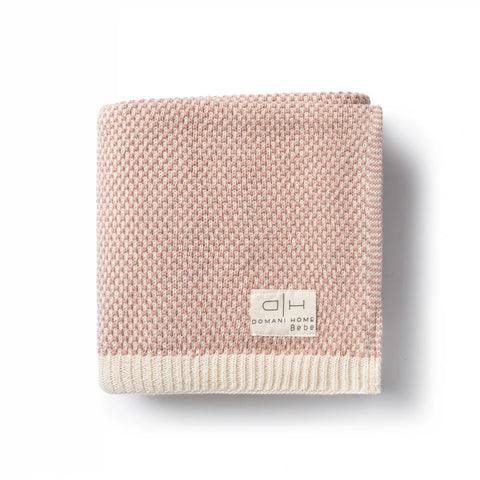 Domani Home Brunello Knit Blanket - Rose Blush