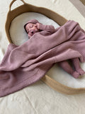 Little Threads Cotton Blanket - Mauve Pink lifestyle