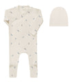 Aurora Dragonfly Footie and Beanie Ivory Blue