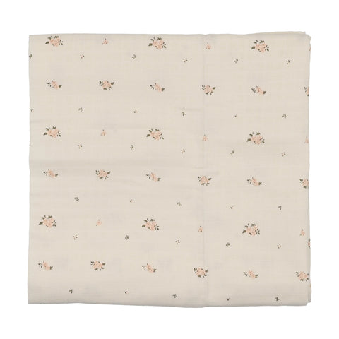 Lilette Rosebud Muslin Swaddle MSS - Cream Pink