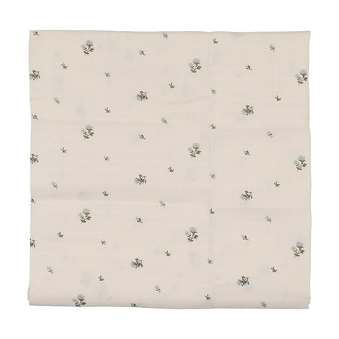 Lilette Rosebud Muslin Swaddle MSS - Cream Blue