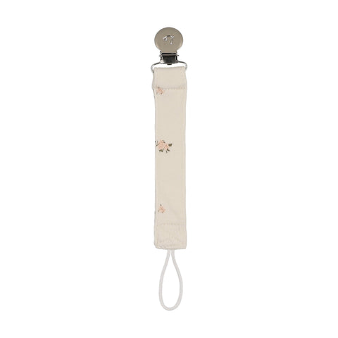 Lilette Rosebud Pacifier Clip - Cream Pink