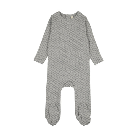 Lilette Mini Flora Print Footie - Pale Blue