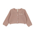 Lilette Le Bebe Knit Cardigan & Bonnet Set - Dusty Pink