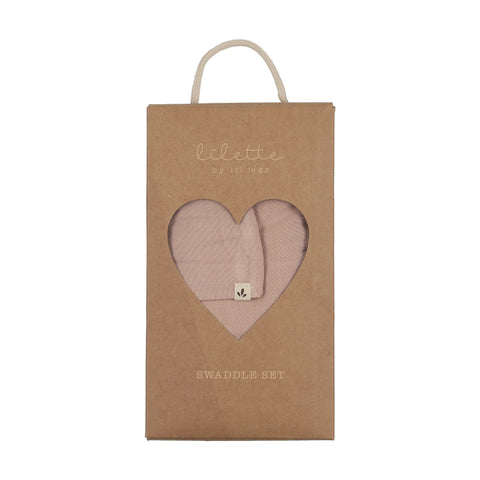 Lilette Bamboo Swaddle Set - Dusty Pink