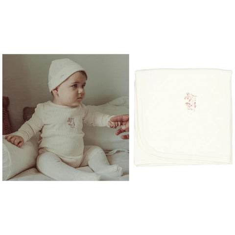 Lovely Littles Printed Footie Bonnet & Blanket Set - Pink Bluebelle
