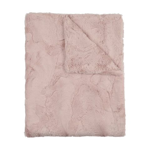 Peluche Lux Fur Blanket - Rose Double Sided