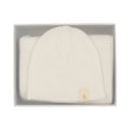 Peluche Knit Swaddle + Beanie Set - Cream