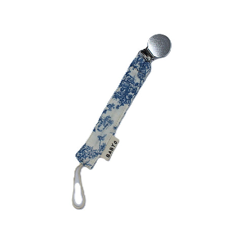 Baby O Toile Paci Clip - Blue