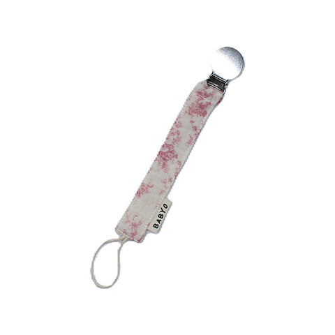 Baby O Toile Paci Clip - Pink