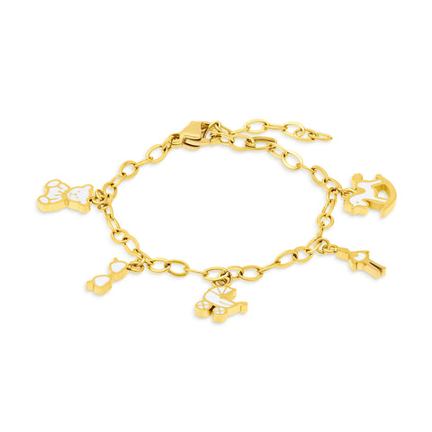 Vincor Baby Charms Hanging Bracelet - White