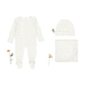Lovely Littles Printed Footie Hat & Blanket Set - Vintage Vines