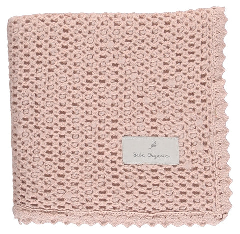 Bebe Organic Bebe Waffle Blanket - Dusty Rose